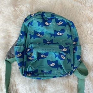 Shark Adventure Kids Backpack - Teal and Blue
